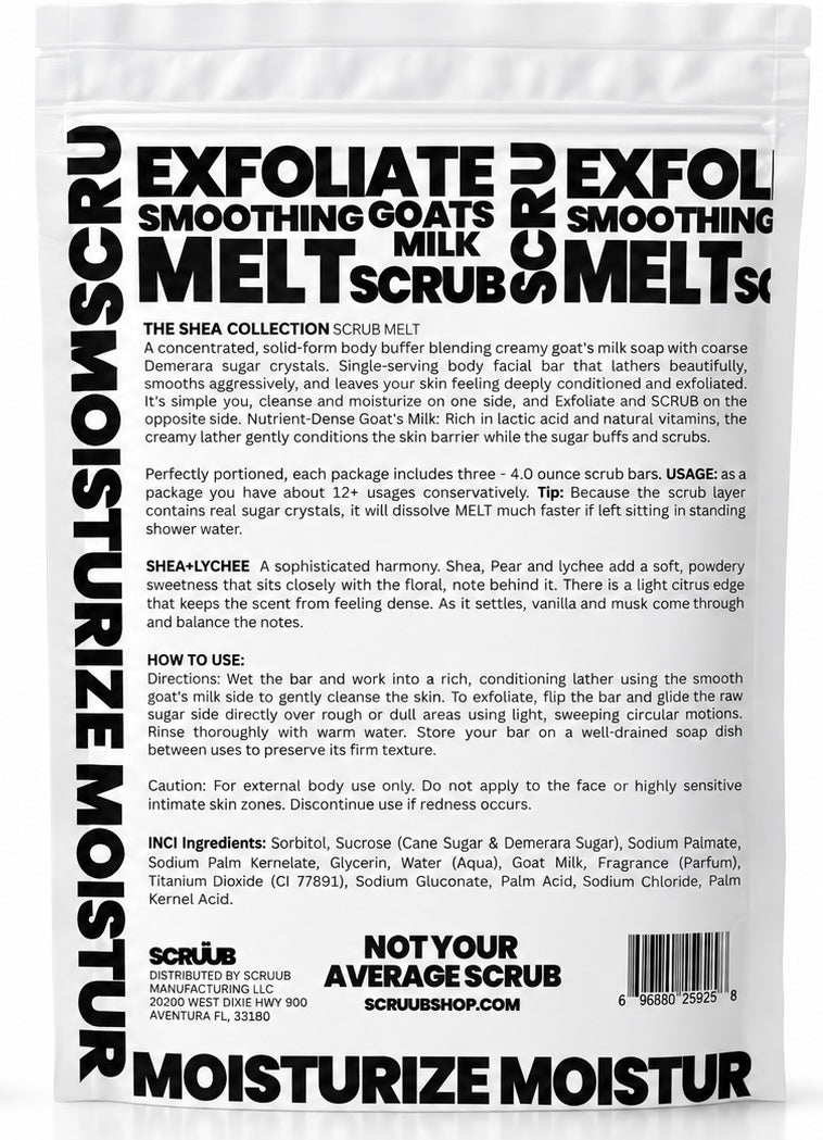 SHEA+LYCHEE SCRUB MELTS